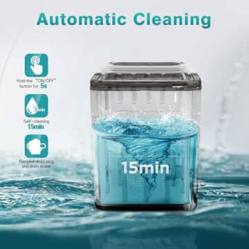 TOTTE Ice Maker 35lbs/Day, 9 Ice Cubes in 6 Mins