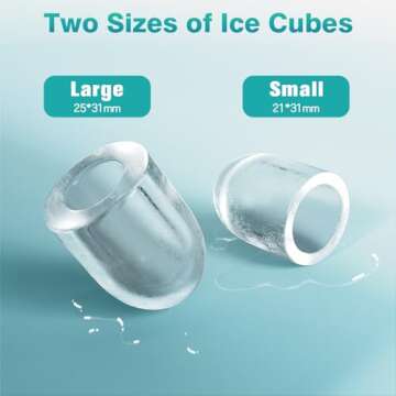 TOTTE Ice Maker 35lbs/Day, 9 Ice Cubes in 6 Mins