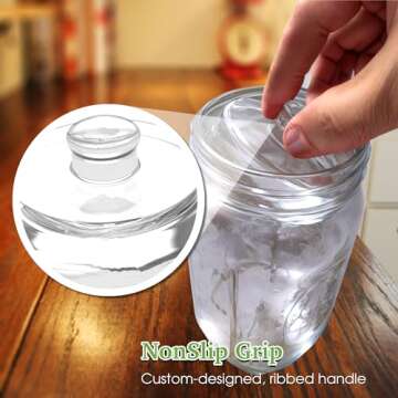 Year of Plenty Fermentation Weights - NonSlip Grip Handle - for Fermenting Sauerkraut, Pickles, Kimc...