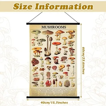 Geyee Vintage Mushroom Wall Art for Home & Office Decor
