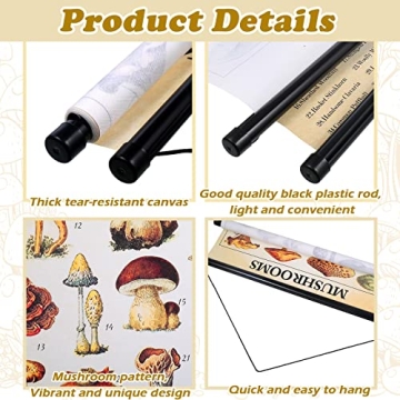 Geyee Vintage Mushroom Wall Art for Home & Office Decor