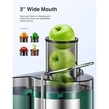QCen 500W Juicer Machine - Easy to Clean, Stylish, Powerful Juice Extraction