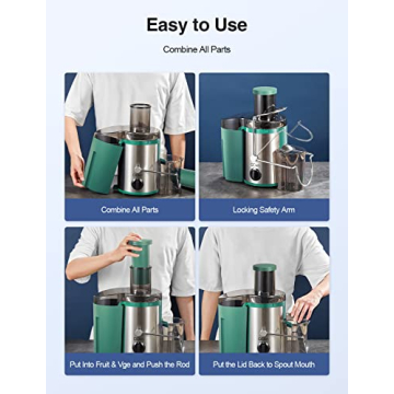 QCen 500W Juicer Machine - Easy to Clean, Stylish, Powerful Juice Extraction