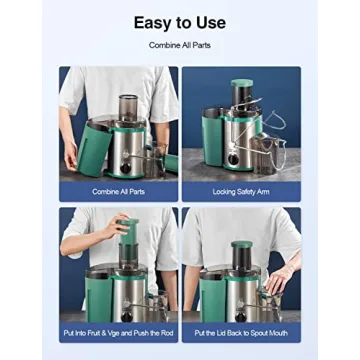 QCen 500W Juicer Machine - Easy to Clean, Stylish, Powerful Juice Extraction