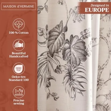Maison d'Hermine 100% Cotton Curtain - Elegant Farmhouse Decor