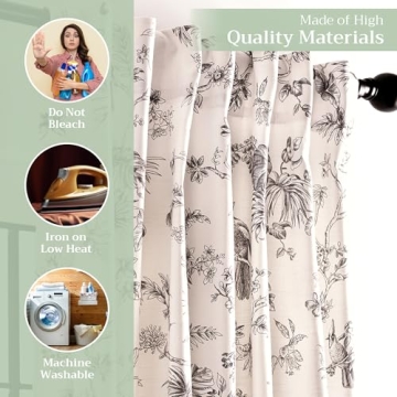 Maison d'Hermine 100% Cotton Curtain - Elegant Farmhouse Decor