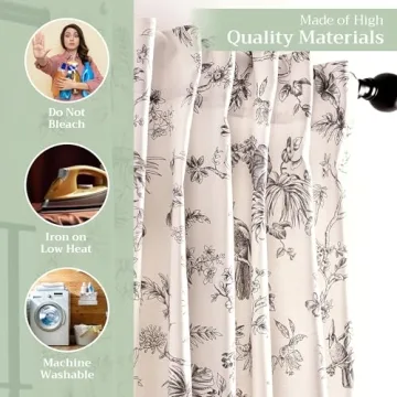 Maison d'Hermine 100% Cotton Curtain - Elegant Farmhouse Decor