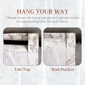 Maison d'Hermine 100% Cotton Curtain - Elegant Farmhouse Decor