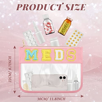 Kigeli Chenille Letter Medical Pouch for Home Travel