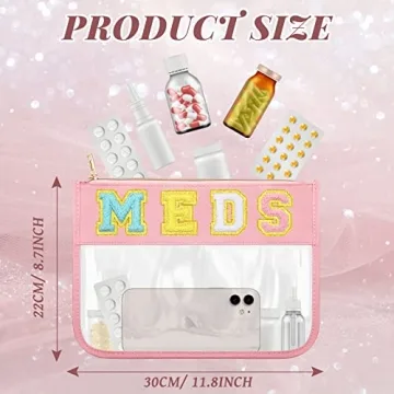 Kigeli Chenille Letter Medical Pouch for Home Travel