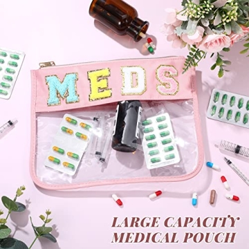 Kigeli Chenille Letter Medical Pouch for Home Travel