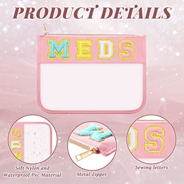 Kigeli Chenille Letter Medical Pouch for Home Travel