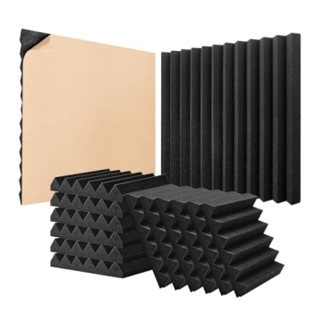 VEVOR 24-Pack Acoustic Foam Panels - High Density, Fire-Resistant Soundproofing