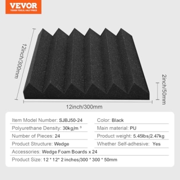 VEVOR Acoustic Foam Panels High Density Soundproofing