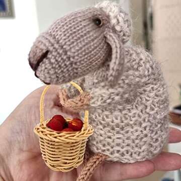 Honbay 6PCS Miniature Woven Baskets with Handles Tiny Candy Gifts Basket Mini Flower Basket for Wedding Party Favors Crafts Decor