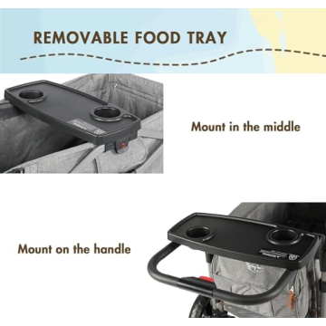 Busy Bee Foldable Wagon Stroller for 2 Kids - Grey