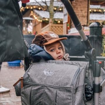 Busy Bee Foldable Wagon Stroller for 2 Kids - Grey