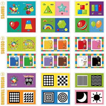 teytoy My First Soft Book, 6 PCS Nontoxic Fabric Baby Cloth Books Early Education Toys Activity Crinkle Cloth Book for Toddler, Infants and Kids Perfect for Baby Shower (New Version)