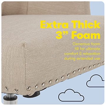 Elegant Serta Leighton Memory Foam Desk Chair in Beige