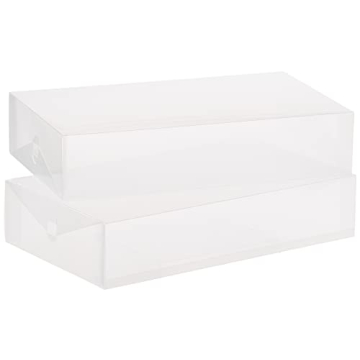 Whitmor Clear Boot Box - Sturdy Stackable Storage Solution