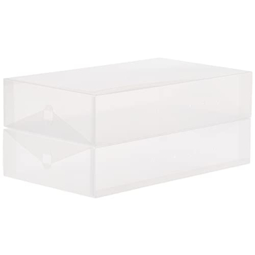 Whitmor Clear Boot Box - Sturdy Stackable Storage Solution