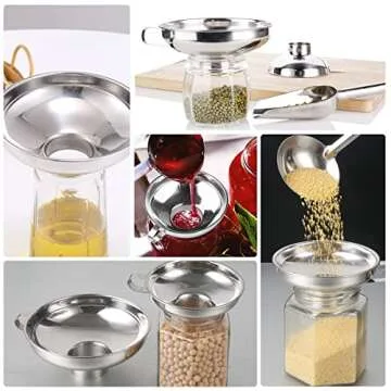 Stainless Steel Wide Mouth Canning Funnel for Kitchen Use