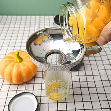 Canning Funnel for Kitchen Use, Wide Mouth Funnel for Mason Jars, Large Canning Funnels for Filling Bottles, Stainless Steel Food Funnel