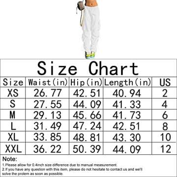 Stylish QYANGG Baggy Parachute Pants for Women and Girls