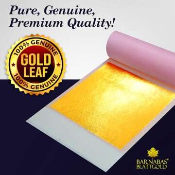 Barnabas Blattgold Edible Gold Leaf for Cake Decoration
