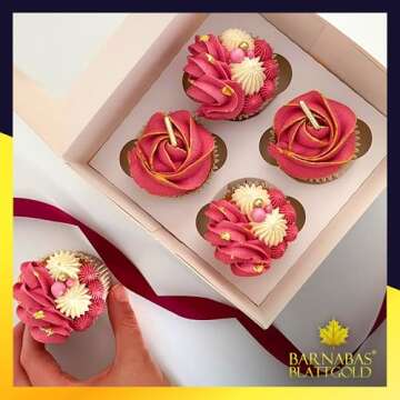 Barnabas Blattgold Edible Gold Leaf for Cake Decoration