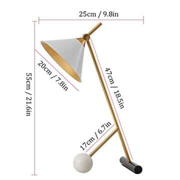 KIZQYN Bedside Table Lamp Handmade Wrought Iron Decorative Table Lamp Modern Study Bedroom Bedside L...