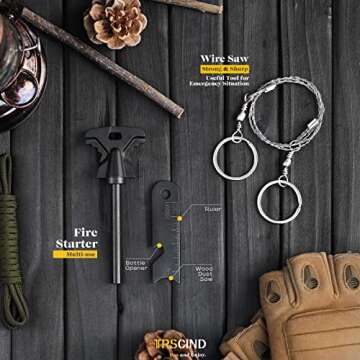 Gifts for Men Dad Husband, Valentines Day Anniversary Birthday Gifts Idea for Him Boyfriend Man, Survival Kit 14 in 1, Survival Gear and Equipment, Fishing Hunting Camping Accessories, Cool Gadgets