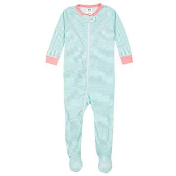 Gerber Baby Girls 2-Pack Footed Pajamas for Newborns