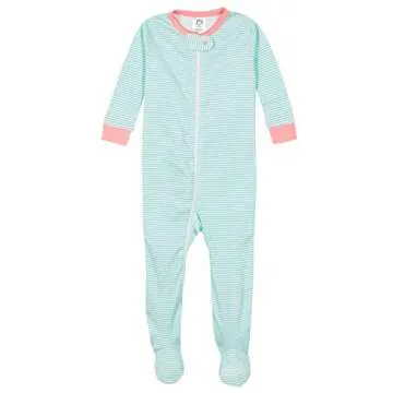 Gerber Baby Girls 2-Pack Footed Pajamas for Newborns