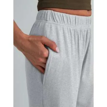 Trendy Queen Womens Wide Leg Pants Sweatpants Comfy Lounge Fit Loose Flowy Pants Fall Fashion Clothes Outfits 2025 Grey M