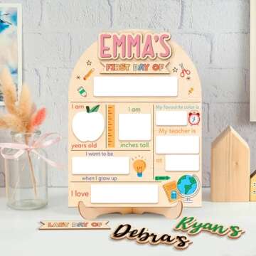 Viwoody First and Last Day of School Board - Last Day of School - First Day of School Board - Back t...