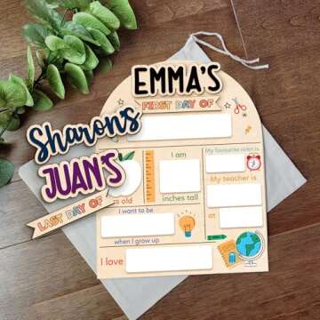 Viwoody First and Last Day of School Board - Last Day of School - First Day of School Board - Back to School Kids Supplies Preschool Kindergarten 1st Grade SS39 (SS34)