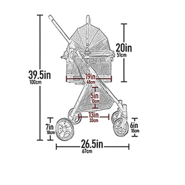 Pet Gear 3-in-1 Travel System for Dogs & Cats