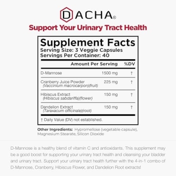 Natural D-Mannose Capsules - Ultimate Bladder Support