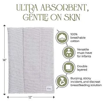 Comfy Cubs Baby Burp Cloths - Ultra Absorbent 100% Cotton