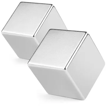 DIYMAG 1" Cube Neodymium Magnets - Pack of 2, Grade N52, Durable Nickel Coating
