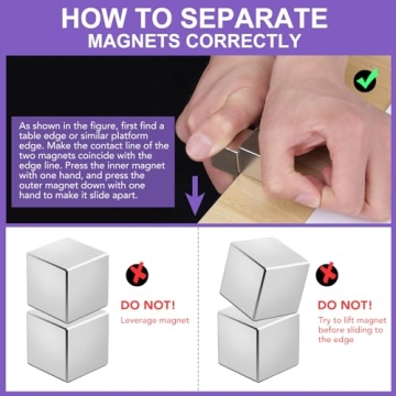 DIYMAG 1 inch Neodymium Cube Magnets Pack of 2 - Strong Rare Earth