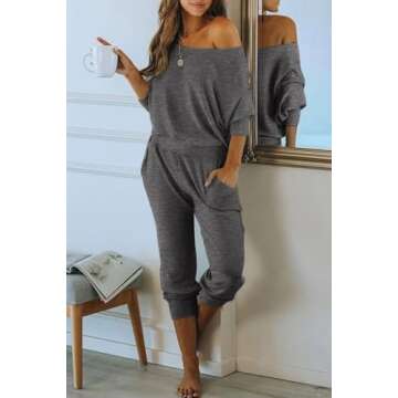 PRETTYGARDEN Women's Ribbed Tracksuit for Comfort