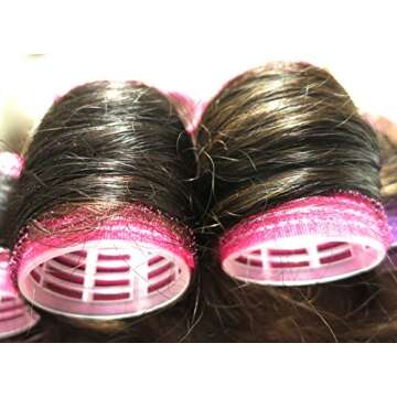 UrbHome Large Hair Rollers, Self Grip, Salon Hairdressing Curlers, Large, (Colors May Vary), 12 Pack