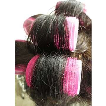 UrbHome 12 Pack Large Self Grip Hair Rollers Assorted Colors