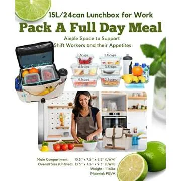 SUNNY BIRD Insulated Lunch Bag – Perfect for Work and Outdoor Activities