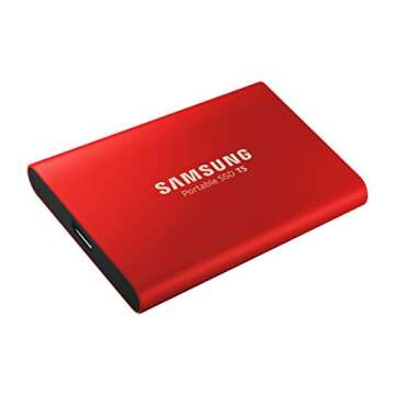 Samsung T5 Portable SSD 500GB - USB 3.1 External Solid State Drive with V-NAND Flash Memory Technology (MU-PA500R/WW) - Metallic Red