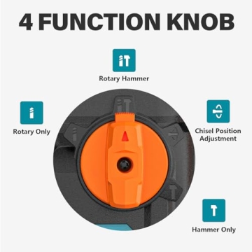 Berserker 1-1/4" Rotary Hammer Drill with 4 Functions