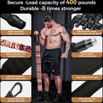 Innstar Pull Up Assistance Bands, 3 Heavy-Duty Adjustable Pull Up Bands Set, Pull Up Bands Assistance Bands for Enhanced Strength Training - Patent (Red 165lbs Adjustable Resistance)