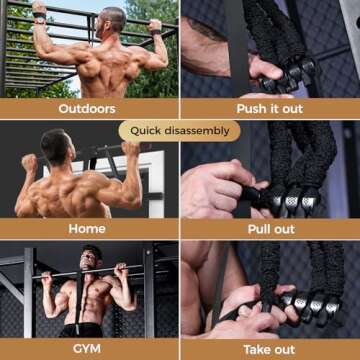 Innstar Pull Up Assistance Bands, 3 Heavy-Duty Adjustable Pull Up Bands Set, Pull Up Bands Assistance Bands for Enhanced Strength Training - Patent (Red 165lbs Adjustable Resistance)